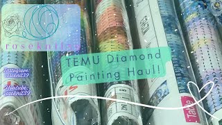 Roseknit39 Episode 74: TEMU Diamond Painting Haul! #diamondpainting #haul #temu #unboxing #temuhaul