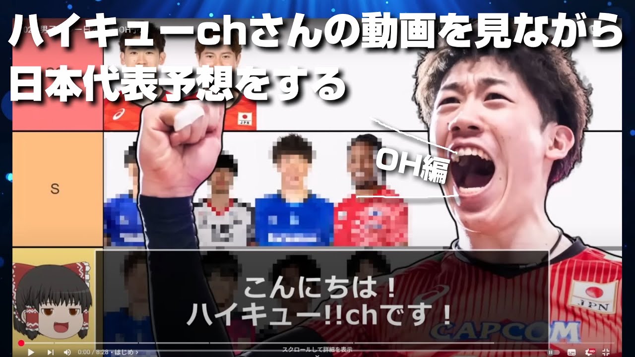 OH編】(2025 男子バレー日本代表 OH予想)を見ながら予想をする #男子