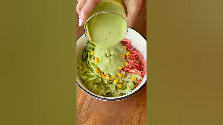 Easy High Protein Salad- Creamy Green Bowl #recipe #fitness #easyrecipe #food #weightloss #viral thumbnail