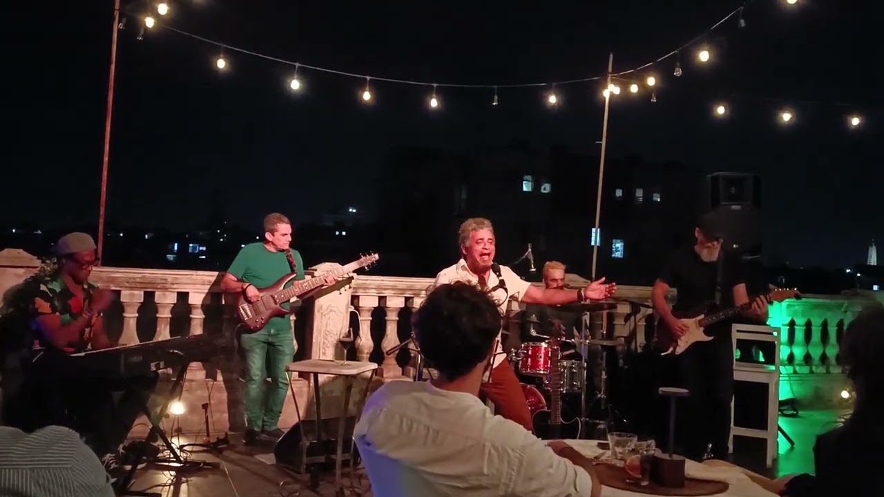 Roof terrace restaurant La Guarida Havana, Live Music. 