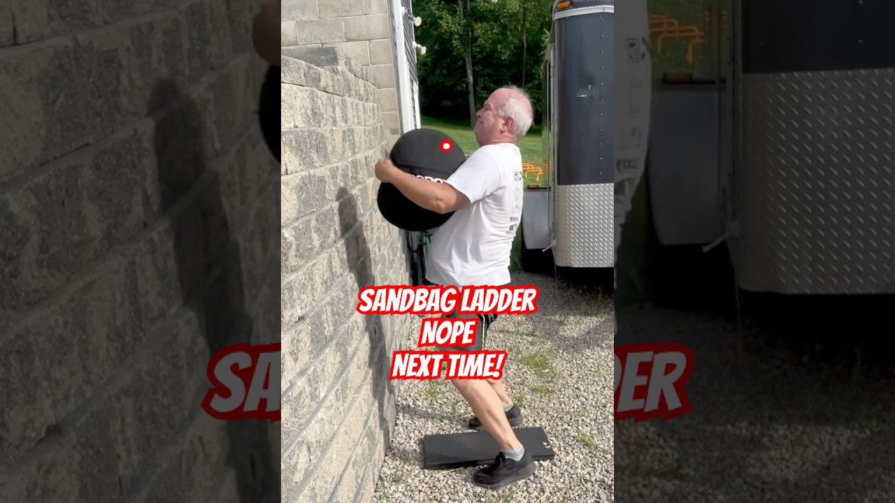 Sandbag ladder stopped right there. Gravity works well and my arms were spent