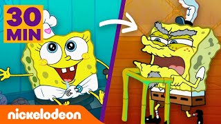 SpongeBob | 30 minuten lang SpongeBob van baby tot volwassene! | Nickelodeon Nederlands