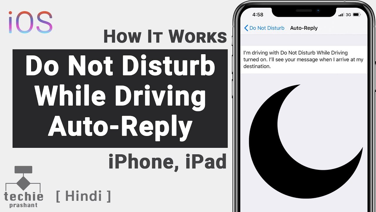 Auto Reply Message for Do Not Disturb While Driving Mode iPhone iOS