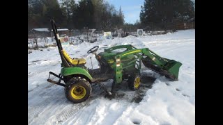 Snow Removal With A John Deere 2305 Tractor