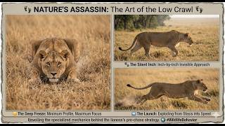 🤫 SILENT ASSASSIN! Watch This Lioness Do a Perfect Low Crawl Before the Strike! 🦁👀🔴 100% STEALTH: