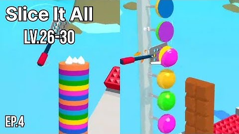 Slice It All Gameplay! Satisfying and Relaxing ASMR Slicing Video level.26-30 ep.4