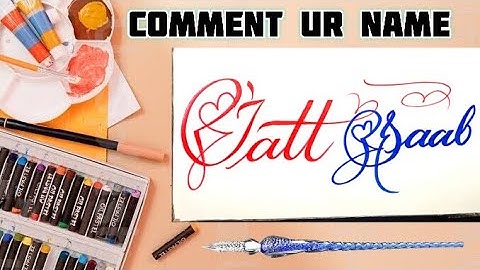 Jatt Saab Name Signature Calligraphy Status | How to Draw, Cursive Calligraphy with Cut Marker