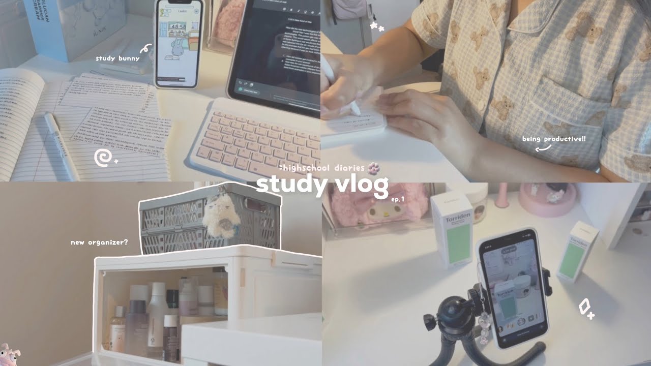 highschool diaries study vlog 📓 | pinterest inspired notes, brand videos, study motivation - YouTube