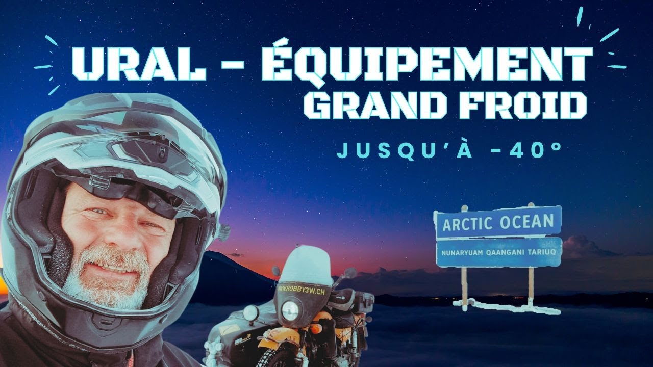 Mon équipement spécial hiver grand froid en side-car Ural - Jusqu'à -40 degrés Celsius.