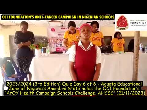 Clip 2023 Quiz Day 6 of 6 (Aguata Zone, Anambra State): OCI Foundation’s ArOY Health Quiz (21/11/23)