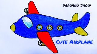 Aeroplane Drawing Easy || How To Draw Aeroplane Drawing Step by step