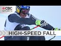 French skier crashes breaks legs in world cup downhill  warning graphic content  cbc sports