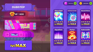 Tank Stars Gameplay | DUBSTEP Upgraded to MAX Level