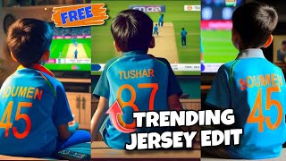how to make cricket team t shirt image with own name | How to make viral cricket team Jersey screenshot 5