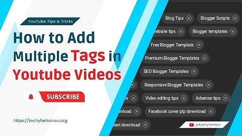 How to Copy Paste Multiple Tags in Youtube Videos | Add Youtube Video Tags by One Click