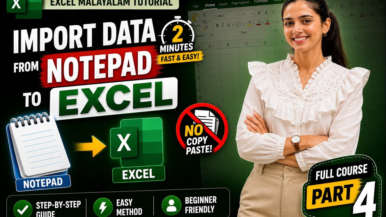 Import Notepad Data to Excel in 2 Minutes (No Copy Paste!) 🚀# ...