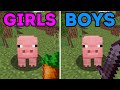how boys vs girls playing minecraft