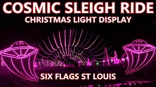 Cosmic Sleigh Ride Christmas Light Display Drive-Thru At Six Flags St. Louis - World Of Illumination