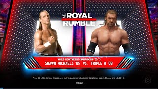 WWE 2k24 Relive That Moment ep.8- Shawn Michaels vs. Triple H Last Man Standing Royal Rumble 2004!