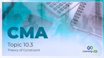 2021 CMA Part 1: Unit 10 - Topic 10.3 - Theory of Constraint