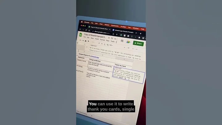 AI Inside Google Sheets