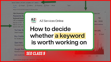 How to decide whether a keyword is worth working on 🙂 | SEO Class 9