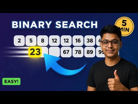 Binary Search Algorithm Explained in 5 Minutes | Data Structures & Algorithms