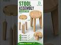 Wooden Stool Assembly Animation | Furniture Design #shorts