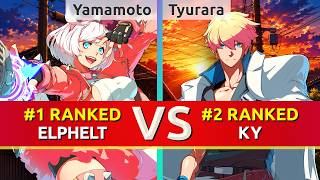 GGST ▰ Yamamoto (#1 Ranked Elphelt) vs Tyurara (#2 Ranked Ky). High Level Gameplay