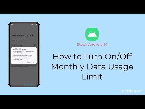 How to Turn On/Off Monthly Data Limit [Android 14]