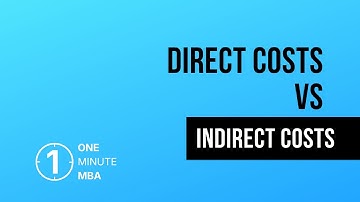 Direct vs Indirect Costs Explained (Managerial Accounting) - One Minute MBA
