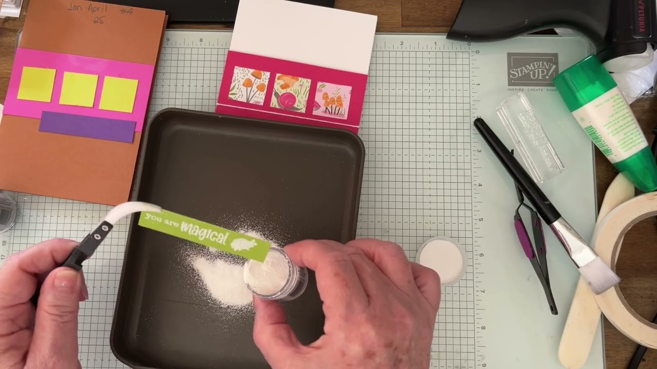 Toadstool Garden DSP- template #4 mini catalogue Jan/Apr 2025