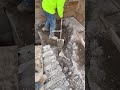 Shovel the broken concrete &amp; keep breaking more of the porch#construction #concrete #job #satisfying