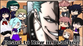 Jujutsu kaisen Itadori react to Zoro as new teacher  | one piece Strawhats Luffy  | Gacha life |