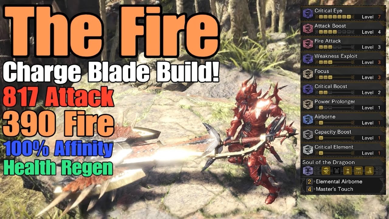MHW The Fire Charge Blade Build! (1414 Damage SAED) YouTube