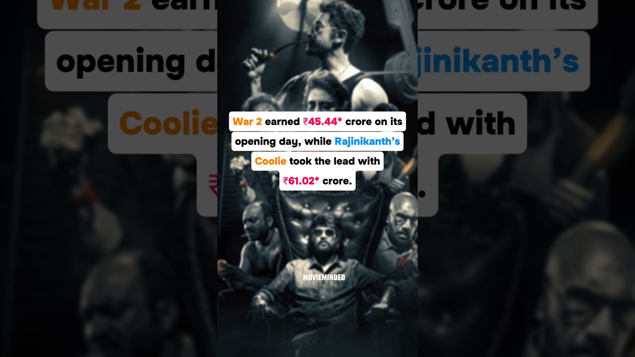 War 2 vs Coolie Opening Day Box Office Clash 💥 coolie rating | war 2 rating |  