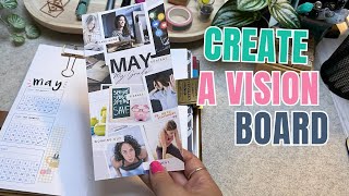 🔴 Create With Me! | Vision Board Using Canva | Traveler's Notebook Regular