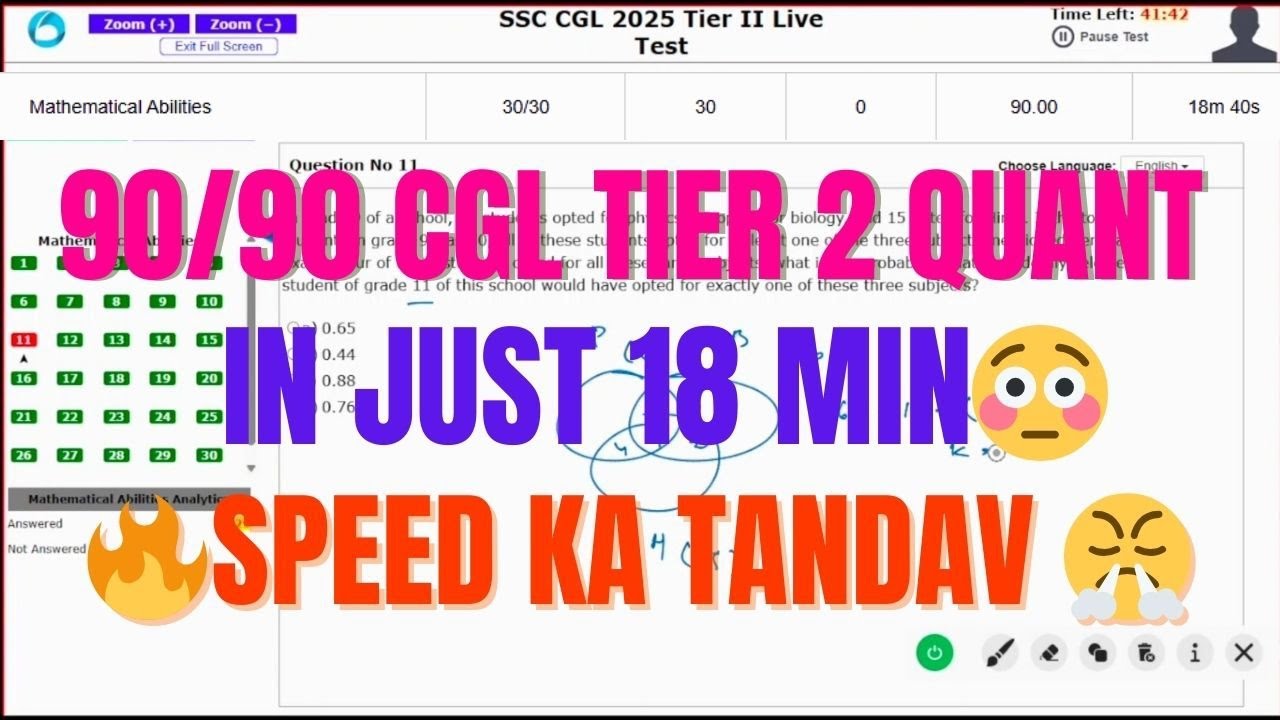 How I Scored 90/90 in JUST 18 Minutes 😱⚡ | CGL Tier-2 Quant | SSC CGL | CGL Mains | Aptimaths