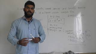 "NUMERICAL SPECIFIC WEIGHT,  SPECIFIC  GRAVITY &  DENSITY OF LIQUID ?"  IN FLUID MECHANICS
