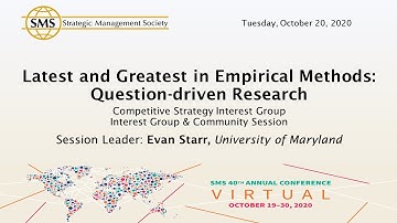 Latest and Greatest in Empirical Methods: Question-driven Research