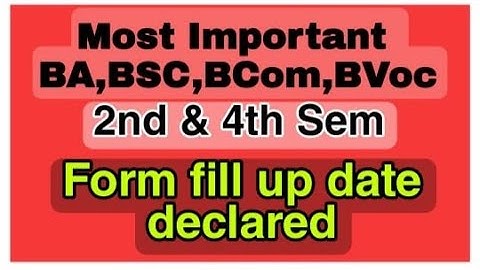 TDC 2nd, 4th sem form fill up ll Tosim Sir