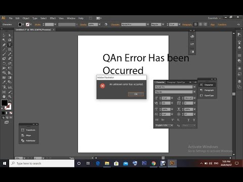 100% How to resolve "An unknown error has been occurred" in Adobe Illustrator