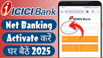ICICI bank net banking new user registration 2025