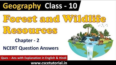 Class 10 Geography Chapter 2 || Forest and Wildlife resources Class 10 question answers
