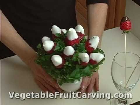 Chocolate Dipped Strawberry Bouquet Youtube