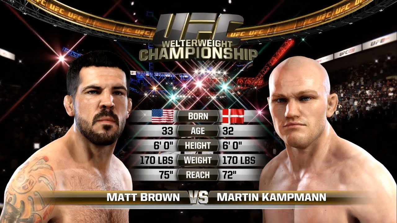UFC 1 Gameplay Matt Brown vs Martin Kampmann