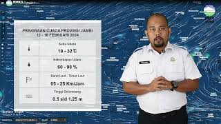 Prakiraan Cuaca Provinsi Jambi 12 - 18 Februari 2024