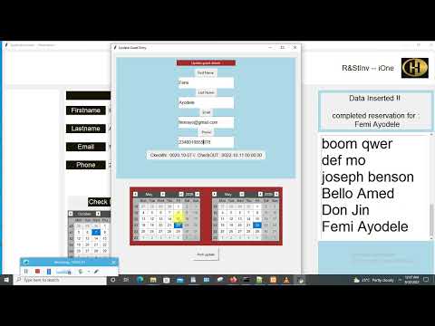 hotel reservation ware with python -  desktop application