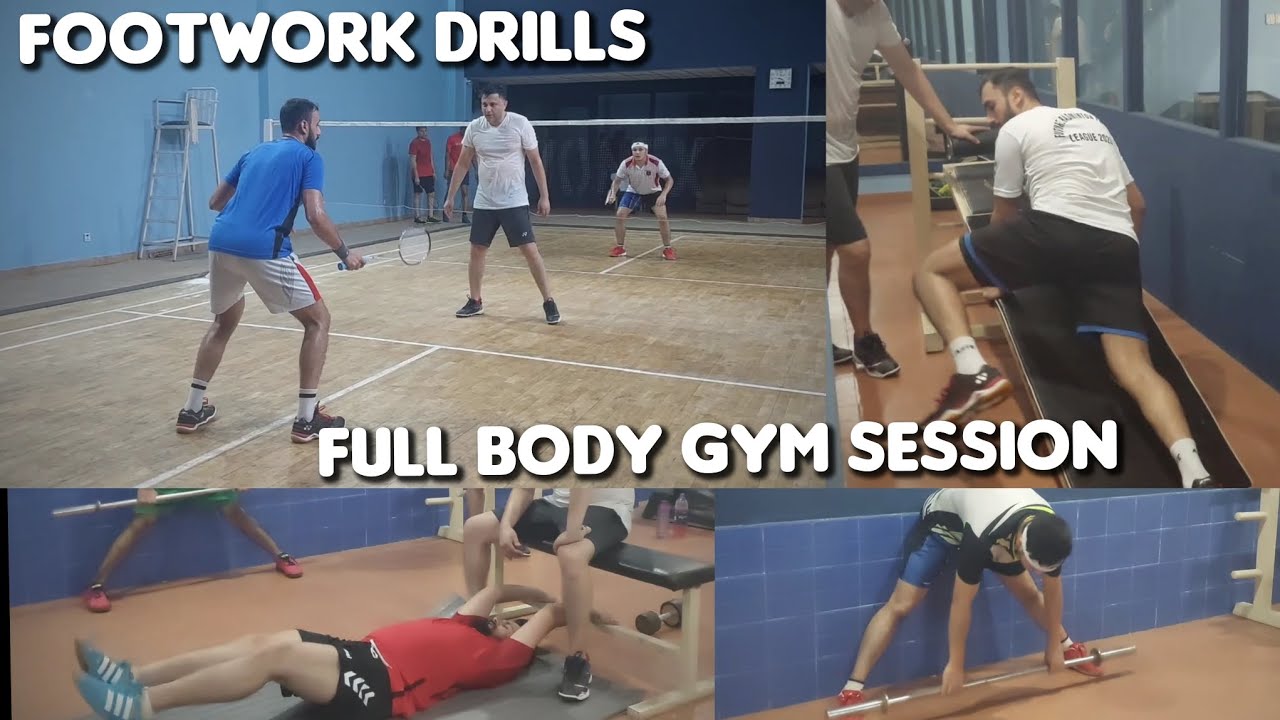 Footwork drills & badminton gym session YouTube