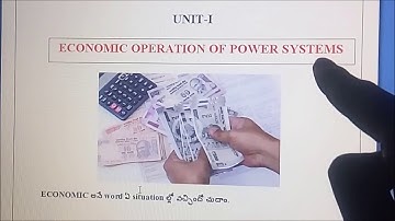 ECONOMIC OPERATION OF POWER SYSTEM
